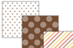 brown and white digital papers Product Image 3