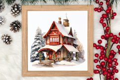 Christmas Houses Clipart Sublimation Product Image 3