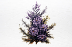 Lavender And Christmas Tree Sublimation PNG Product Image 3