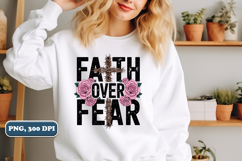 Faith over Fear Christian PNG, Sublimation design png Product Image 3