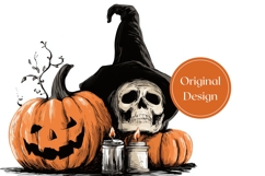 Spooky Halloween Pumpkin Tumbler, Fantasy Tumbler Wrap Product Image 3