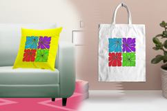 Colorful Patchwork Floral Embroidery Design Product Image 3