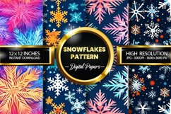 Snowflakes Pattern Digital Papers - 04 Variations Product Image 1