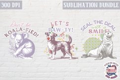 Sarcastic Animal Quote Bundle Sublimation Retro 15 PNG Product Image 3