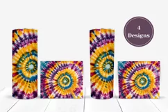 Tie Dye Tumbler Sublimation, Watercolor Tumbler Wrap Design Product Image 3