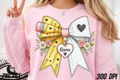 Teacher Pencil Paper Bow PNG, Teach Product Image 3