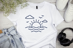 Minimalist Cruise Vacation Clipart Product Image 3