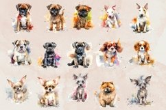 75 Variations cute dog watercolor Product Image 3
