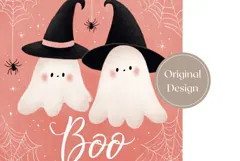 Kids Halloween Tumbler Print, Boo Halloween Ghosts Tumbler Product Image 3