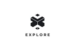 Cube Letter X logo design vector template Product Image 3