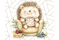 Tea Time Animal Clipart PNG Woodland Forest, Cottagecore Png Product Image 3