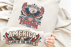 Patriotic Eagle Front Sleeve PNG, America Front Sleeve Shirt Product Image 3