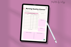 Aesthetic Morning Routine Planner | Editable Canva Template Product Image 3