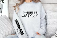 Heart if a warrior Sleeve SVG, Unwavering spirit SVG Product Image 3