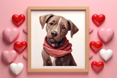 Cute Valentine Dog Clipart, Valentines Day Dog Clipart Product Image 3