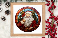 Stained Glass Painting Of Santa Clipart Sublimation Product Image 3