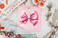 Christmas Hair Bow | Preppy Christmas | Coquette Bow PNG Product Image 1