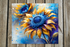 Impressionism sunflowers | straight skinny tumbler design Product Image 3
