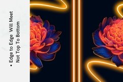 3d Neon Floral Skinny Tumbler Wrap Sublimation PNG Glowing Product Image 3