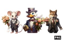 Romatic Gentleman Animal Sublimation PNG Product Image 1