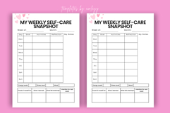 Weekly Self-Care Snapshot Planner Printable - Weekly Wellnes Product Image 3