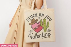 Stuck on you PNG, Western Valentine Sublimation PNG Product Image 3