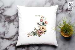 Vintage Floral Corner Clipart Sublimation PNG Product Image 3