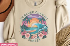 Forever Chasing Sunsets PNG, Vintage Summer Sublimation PNG Product Image 3