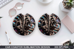 Mythical Car Coaster Sublimation| Mythical Coaster PNG Product Image 1