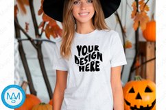 White women Tshirt Mockup, Halloween tshirt mockup Product Image 1