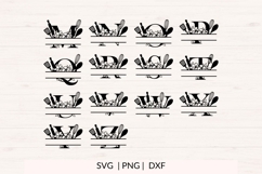 Kitchen Split Monogram svg Bundle - 26 Letters Product Image 3