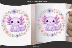 Pastel kawaii axolotl png design for T-shirts Product Image 2