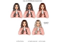 Coffee girl clipart, coffee girl png, coffee illustration Product Image 3