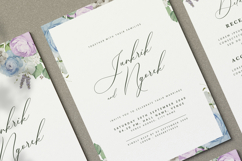 beautiful wedding card invitation with roses flower wreath Product Image 3