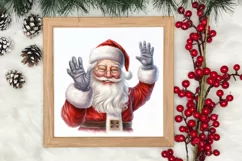 Christmas Santa Claus Peeking Clipart PNG Product Image 3