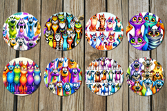 Funny pets | 8 Cartoon Car coaster &amp; key chain designs Product Image 3