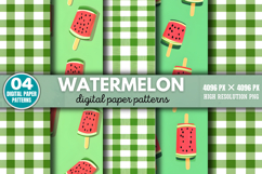 Watermelon Digital Paper Background Bundle PNG Product Image 4