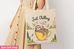 Just Chilling PNG, Sloth Sublimation PNG Product Image 1