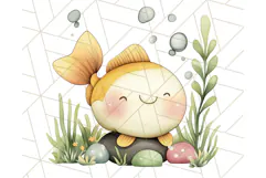 Under the Sea Nursery Clipart, Ocean Animals PNG Product Image 3
