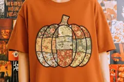 Preppy Floral Fall Pumpkin Png, Fall Pumpkin Png, Autumn Png Product Image 3