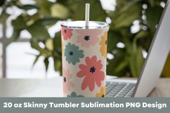 Flowers Pattern 20 oz Tumbler Sublimation PNG Product Image 3