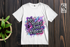 No Rules Just Vibes Graffiti Sublimation PNG Product Image 3