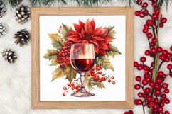 Christmas Wine Cup Sublimation Clipart Product Image 3