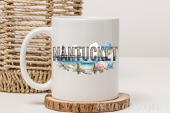 Nantucket Island PNG, Vintage Lighthouse Sailing Sublimation Product Image 3