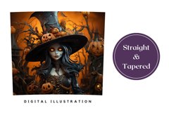 3D Halloween Witch Tumbler Wrap, Halloween Sublimation Product Image 3
