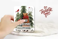 Vintage Christmas Bear Money Card, Christmas Bear Gift Card Product Image 3