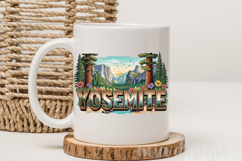 Yosemite PNG, Vintage National Park Half Dome Sublimation Product Image 3