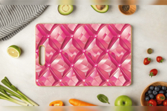 Pink Diamond Leather Cutting Boards sublimation Designs Product Image 3