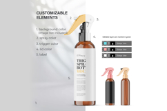 Amber Trigger Spray Bottle - PSD Mockup Product Image 3