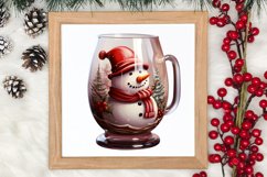 Christmas Wine Cup Sublimation Clipart Product Image 3